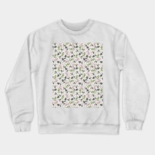 Romantic Spring Tulip floral pattern white ver Crewneck Sweatshirt